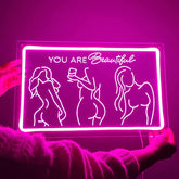 You are beautiful sexy lady frame Neon Sign